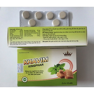 TPBVSK Viêm ngậm giảm ho Khavim Kingphar (H/20V)